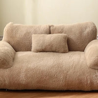 HKM-9715901 Cozy Winter Cat Sofa Bed with Thick Backrest and Soft Pillow for Small to Medium Pets