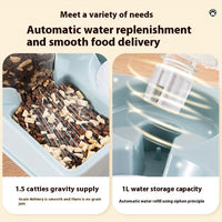 HKM-9716029 Automatic Pet Feeder and Water Dispenser with Double Bowls for Cats and Dogs