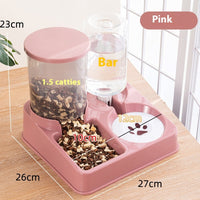 HKM-9716029 Automatic Pet Feeder and Water Dispenser with Double Bowls for Cats and Dogs