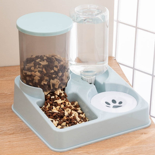 HKM-9716029 Automatic Pet Feeder and Water Dispenser with Double Bowls for Cats and Dogs