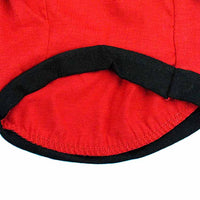 HKM-9716413 Red and Black Edge Cotton Jersey Raglan T-Shirt for Small Dogs