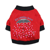 HKM-9716413 Red and Black Edge Cotton Jersey Raglan T-Shirt for Small Dogs