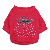 HKM-9716413 Red and Black Edge Cotton Jersey Raglan T-Shirt for Small Dogs