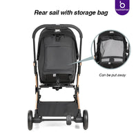 HKM-971667 High Landscape 3 in 1 Baby Stroller with Carriage and Pram Features