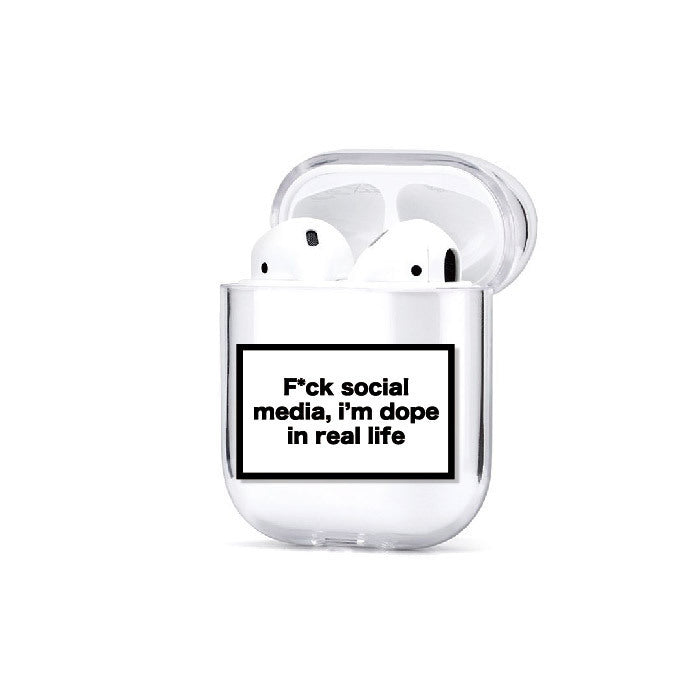 HKM-971667 PC Transparent Hard Shell Case for AirPods and AirPods Pro - Cartoon Design