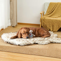 HKM-971667 Super Soft 5-Inch Thick Memory Foam Dog Bed with Removable Luxury Faux Fur Cover
