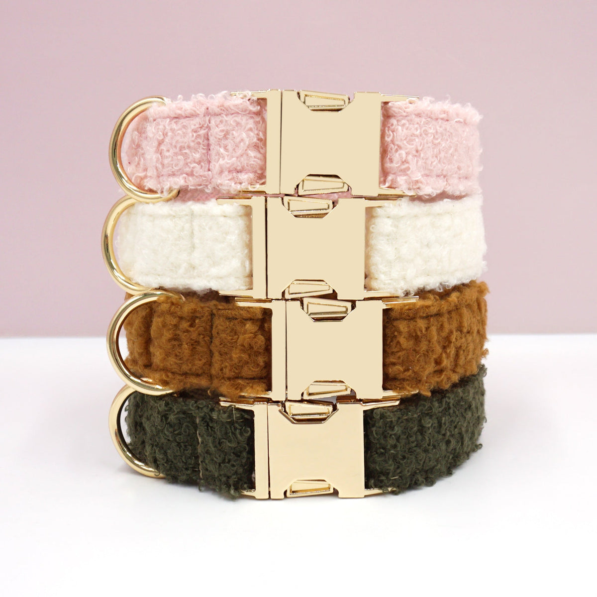HKM-9717821 Adjustable Teddy Velvet Pet Collar in Multiple Colors for Dogs