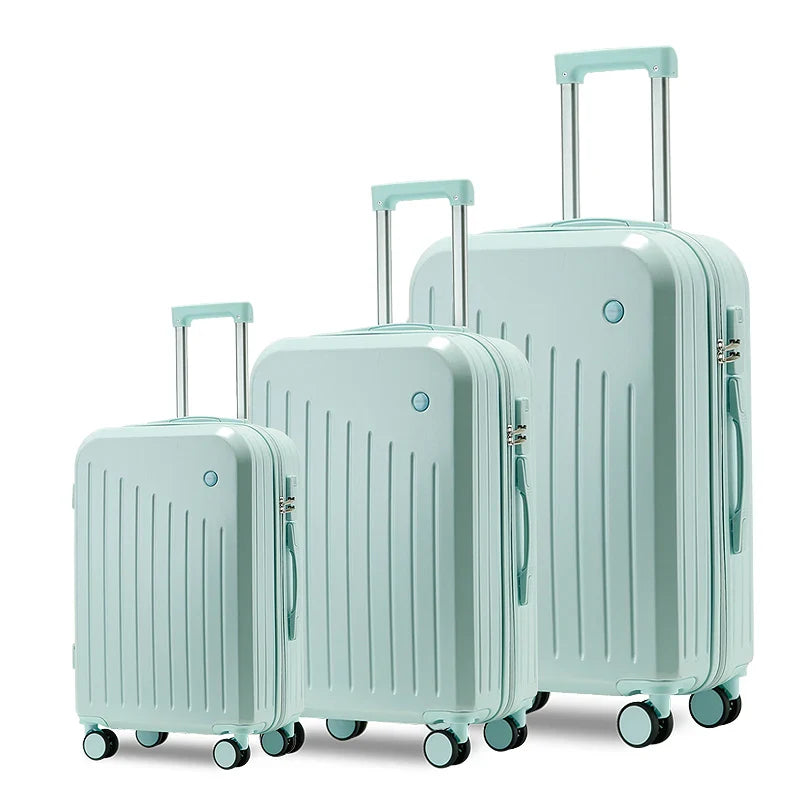 HKM-971859 Lightweight 3-Piece Luggage Set with Wheels - Soft Carry-On Suitcase for Travel