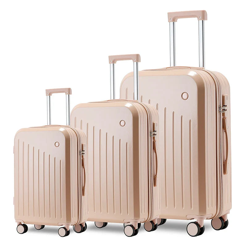 HKM-971859 Lightweight 3-Piece Luggage Set with Wheels - Soft Carry-On Suitcase for Travel