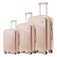 HKM-971859 Lightweight 3-Piece Luggage Set with Wheels - Soft Carry-On Suitcase for Travel