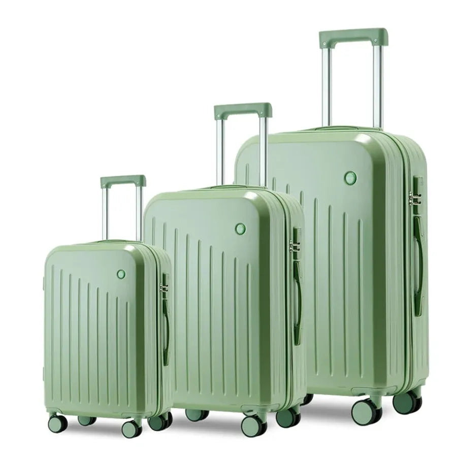 HKM-971859 Lightweight 3-Piece Luggage Set with Wheels - Soft Carry-On Suitcase for Travel