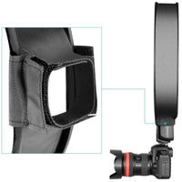 HKM-971859 On-Camera Flash Ring Soft Diffuser with Reflective Material, 30cm/40cm Size, 6x10cm Opening