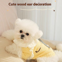 HKM-9719613 Cozy Yellow Acrylic Sweater for Small to Medium Dogs