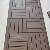 HKM-971987 Modern UV-Resistant WPC Composite Decking Interlocking Tiles for Outdoor Spaces