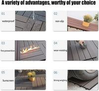 HKM-971987 Modern UV-Resistant WPC Composite Decking Interlocking Tiles for Outdoor Spaces