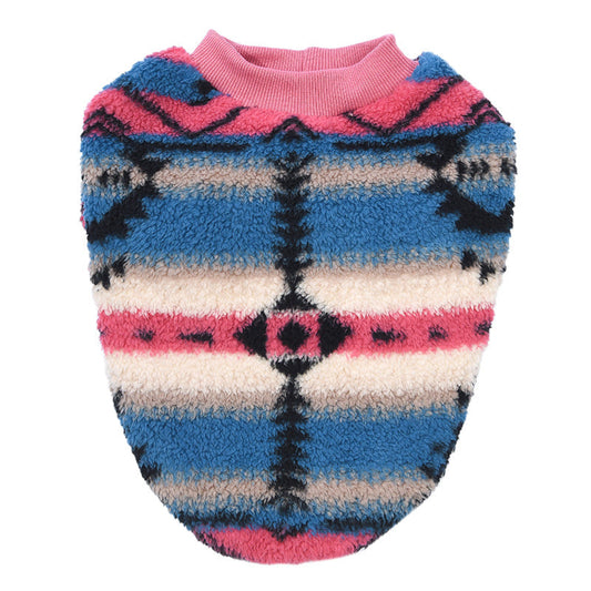 HKM-9719997 Warm Fluffy Jacket for Pets - Polar Fleece in Blue, Orange, Brown, Pink, Sizes S-XXL