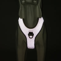 HKM-9720893 Reflective Nylon Chest Strap for Pets - Adjustable Fit in Black, Orange, Green, Gray