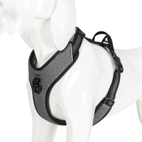 HKM-9720893 Reflective Nylon Chest Strap for Pets - Adjustable Fit in Black, Orange, Green, Gray