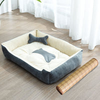 HKM-9721661 Four Seasons Dog Bed with Raised Pillow Edge, Waterproof Oxford Cloth and PP Cotton Filling for Small to Medium Dogs