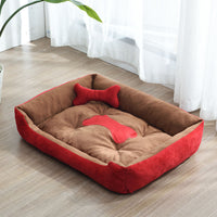 HKM-9721661 Four Seasons Dog Bed with Raised Pillow Edge, Waterproof Oxford Cloth and PP Cotton Filling for Small to Medium Dogs