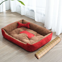 HKM-9721661 Four Seasons Dog Bed with Raised Pillow Edge, Waterproof Oxford Cloth and PP Cotton Filling for Small to Medium Dogs