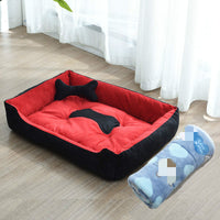HKM-9721661 Four Seasons Dog Bed with Raised Pillow Edge, Waterproof Oxford Cloth and PP Cotton Filling for Small to Medium Dogs