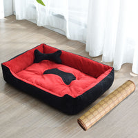 HKM-9721661 Four Seasons Dog Bed with Raised Pillow Edge, Waterproof Oxford Cloth and PP Cotton Filling for Small to Medium Dogs
