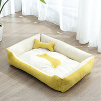 HKM-9721661 Four Seasons Dog Bed with Raised Pillow Edge, Waterproof Oxford Cloth and PP Cotton Filling for Small to Medium Dogs