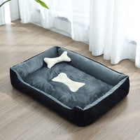 HKM-9721661 Four Seasons Dog Bed with Raised Pillow Edge, Waterproof Oxford Cloth and PP Cotton Filling for Small to Medium Dogs