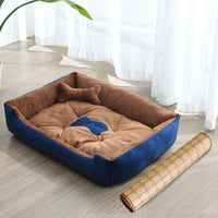 HKM-9721661 Four Seasons Dog Bed with Raised Pillow Edge, Waterproof Oxford Cloth and PP Cotton Filling for Small to Medium Dogs