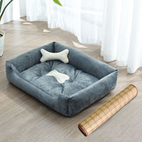 HKM-9721661 Four Seasons Dog Bed with Raised Pillow Edge, Waterproof Oxford Cloth and PP Cotton Filling for Small to Medium Dogs