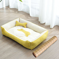 HKM-9721661 Four Seasons Dog Bed with Raised Pillow Edge, Waterproof Oxford Cloth and PP Cotton Filling for Small to Medium Dogs