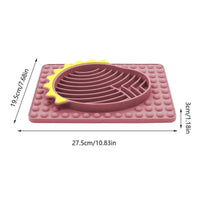 HKM-9721789 Stable Slow Feeder Licking Mat for Dogs and Cats - Smooth Texture, Reduces Eating Speed