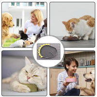 HKM-9721789 Stable Slow Feeder Licking Mat for Dogs and Cats - Smooth Texture, Reduces Eating Speed