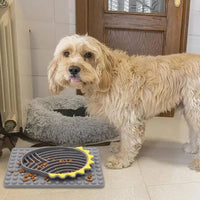 HKM-9721789 Stable Slow Feeder Licking Mat for Dogs and Cats - Smooth Texture, Reduces Eating Speed