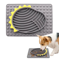 HKM-9721789 Stable Slow Feeder Licking Mat for Dogs and Cats - Smooth Texture, Reduces Eating Speed