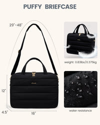 HKM-972179 Lightweight Work Messenger Bag for Women - Large Travel Computer Briefcase for 15.6in Laptops