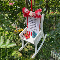 HKM-972243 Heaven Chair Memorial Ornament - Heartfelt Christmas Decoration for Remembering Loved Ones