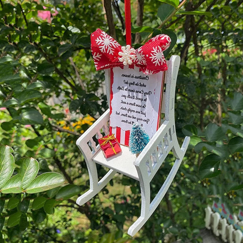 HKM-972243 Heaven Chair Memorial Ornament - Heartfelt Christmas Decoration for Remembering Loved Ones