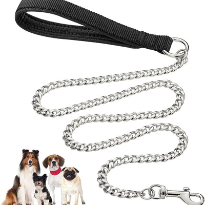 HKM-9723069 Heavy Duty Chew Proof Dog Leash with Soft Padded Handle for Medium to Large Dogs - 120cm Length, 3.0mm Width