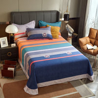 HKM-972435 Brushed Pure Cotton Tie Dye Thickened Single Bed Sheet in Various Sizes