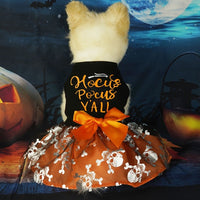 HKM-9726013 Halloween Skull Black Costume for Dogs and Cats – Sizes S, M, L, XL – Polyester Pet Clothing