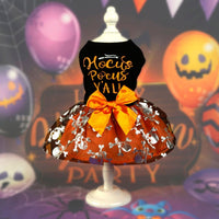 HKM-9726013 Halloween Skull Black Costume for Dogs and Cats – Sizes S, M, L, XL – Polyester Pet Clothing