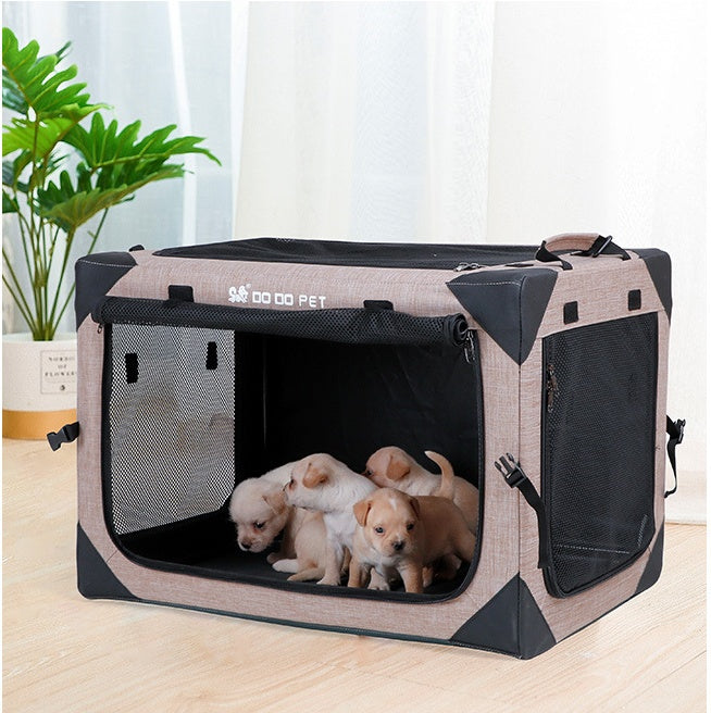 HKM-9726397 One Piece Collapsible Cloth Kennel Tent - Khaki, Green, Black, Size S (51*33*33cm)
