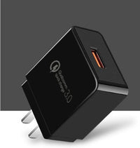 HKM-972691 Quick Charge 3.0 US Travel Charger - 5V 2A, 18W with Multiple Protection Features for Smartphones and Tablets