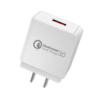 HKM-972691 Quick Charge 3.0 US Travel Charger - 5V 2A, 18W with Multiple Protection Features for Smartphones and Tablets