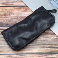 HKM-972691 Vintage Handcrafted Leather Wallet with Multi-functional Money Clip and Large Capacity in Coffee, Black, and Brown