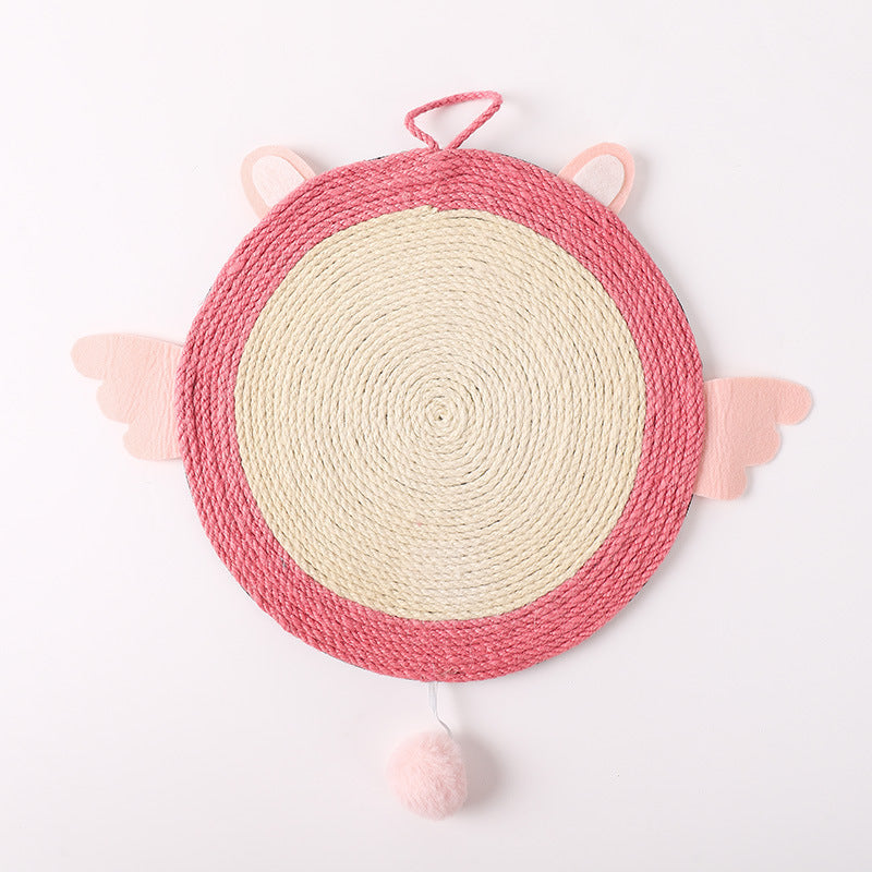 HKM-9727549 Sisal Rope Cat Scratch Pad with Anti-Skid EVA Cloth - Various Fun Shapes and Colors