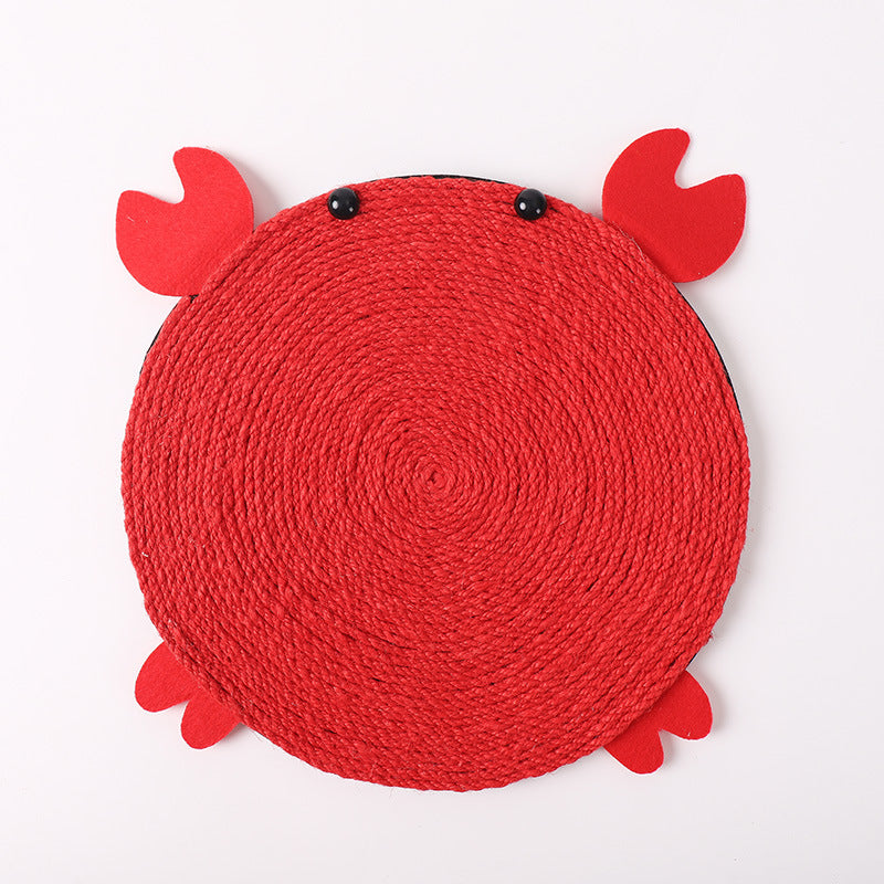 HKM-9727549 Sisal Rope Cat Scratch Pad with Anti-Skid EVA Cloth - Various Fun Shapes and Colors