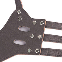 HKM-9728189 Anti-Bite and Barking Mouth Cover for Medium and Large Dogs – Durable Cowhide Design in Black